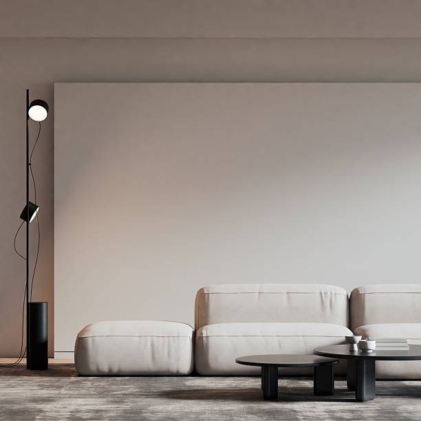 istock Modern Minimalist Living Room Interior Frame Poster Mockup 2230215560