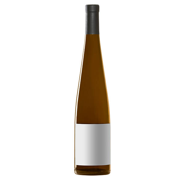istock white wine bottle with blank label isolated on white background. 2230223672