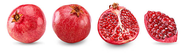 istock piece of pomegranate with seeds isolated on a white background. clipping path 2230236972