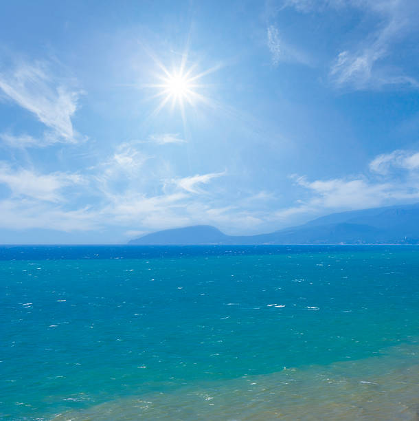 emerald sea bay at the summer sunny day