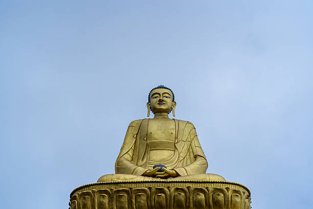 Landscape view of Buddha statue in Rasuwa, Nepal, on August 9, 2025.