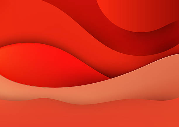 istock abstract background modern design in warm red and orange gradient with layered paper cut style waves and smooth flowing shapes for digital art and creative decorative use 2230244052