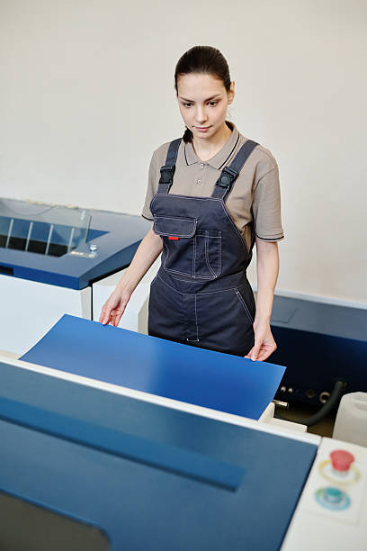 istock Caucasian Woman At Work In Printing House 2230244131
