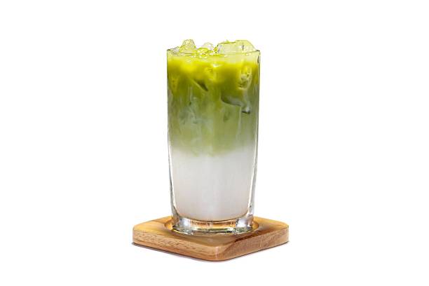 istock Ice matcha green tea put on white background. 2230245260