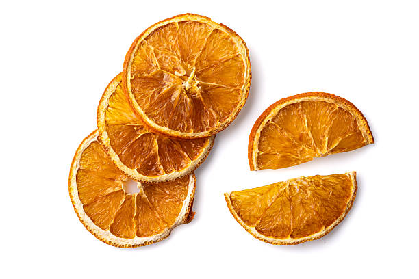 istock Dried orange slices on white background. 2230245622