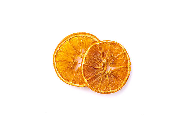 istock Dried orange slices on white background. 2230245739