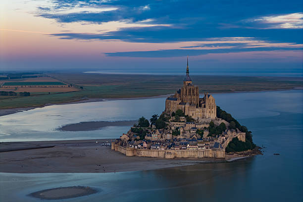 istock Mont-Saint-Michel at sunset from above 2230247077