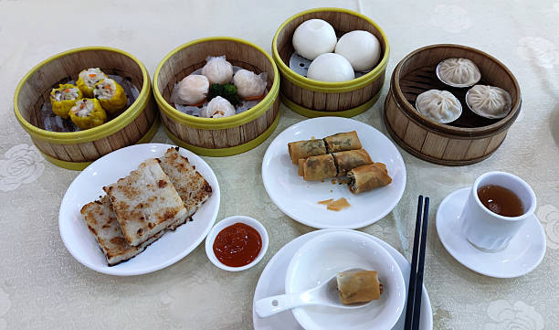 istock Assorted steamed and fried dim sum dishes 2230262955
