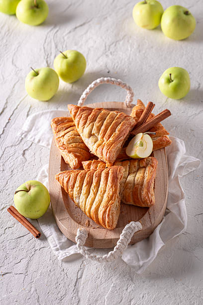 istock Sweet apple triangle cake as sweet summer snack. 2230272810