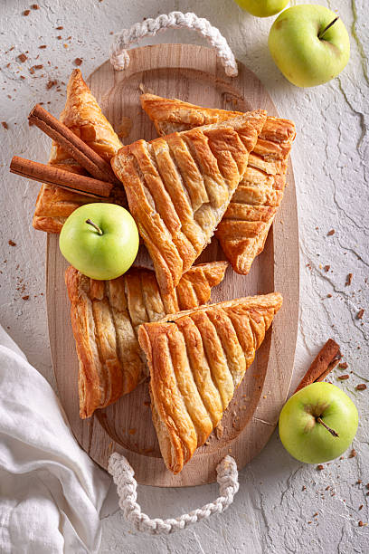 istock Delicious apple triangle cake as sweet summer snack. 2230272877