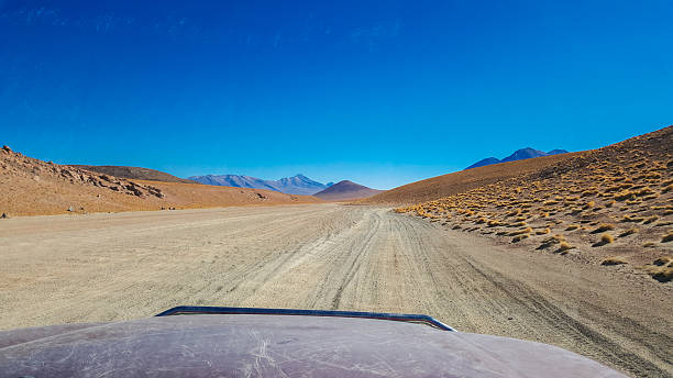 Traveling through the vast and desolate landscape of the atacama desert in chile
