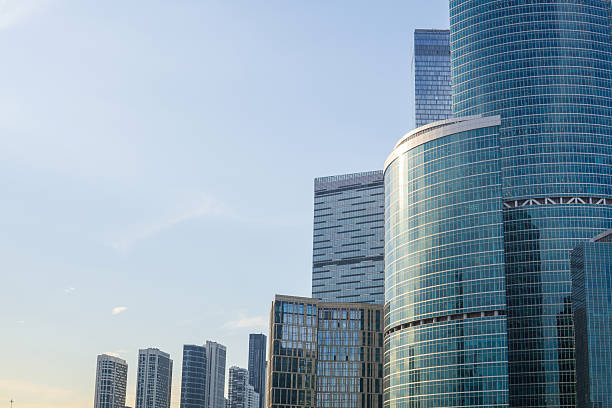 istock urban background with copy space, modern skyscrapers on a blue sky background 2230275581
