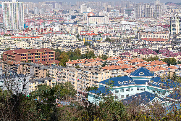 residential district in Qingdao, China from the top.