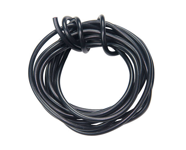 istock Black wire cable of usb and adapter isolated on white background with clipping path. 2230286965