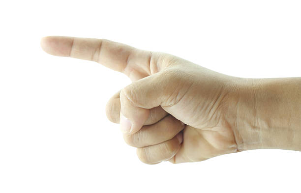 Hand holding something , finger movement isolated on white background with clipping path with clipping path.