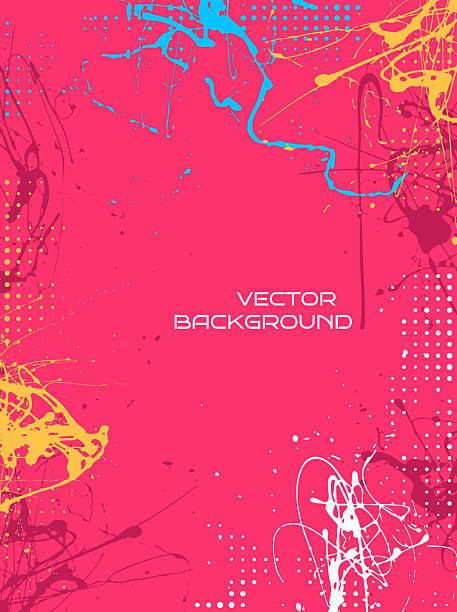 istock Vector illustration. Hand drawn abstract color banner set. Colorful ink mess with halftone dots. Design for poster, invitation, gift card, coupon, book cover, notebook, flyer. Random paint splatter 2230289172
