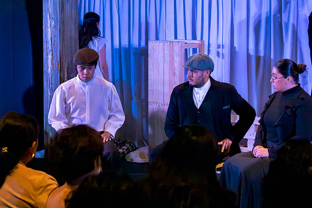 Young actors in a period play