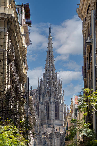 istock Barcelona Cathedral Spire Seen from the Gothic Quarter 2230294455