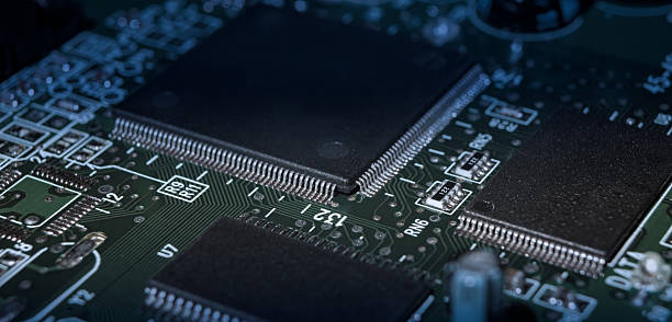 istock Circuit board showcasing intricate details of microchips and electronic components in a tech environment 2230302009