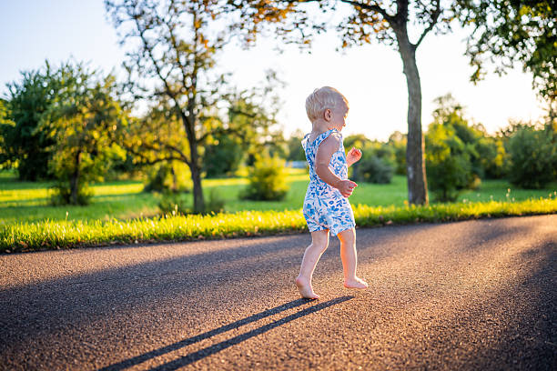 istock Toddler Running in Evening Sunlight 2230303560