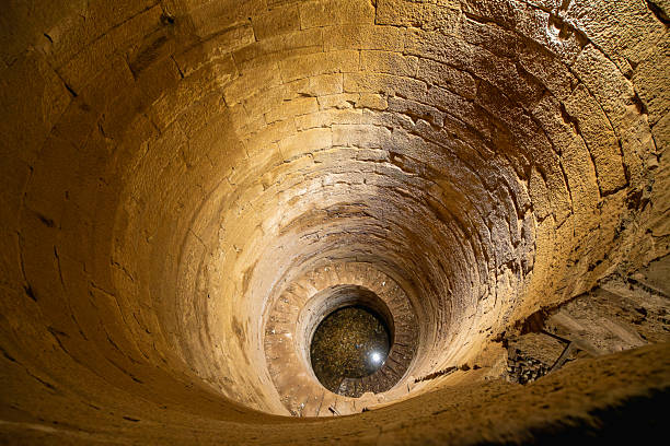 istock View Down the Ancient Nilometer at the Temple of Kom Ombo. 2230310439