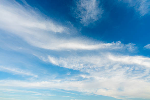 istock Dramatic Wispy Clouds in a Clear Blue Sky Over the Nile River. 2230310504
