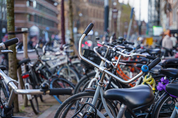 istock Bicycles parked in Amsterdam 2230314431