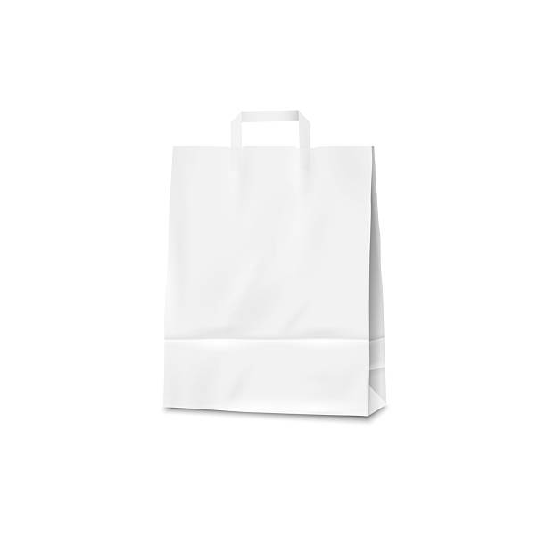 istock White paper shopping bag mockup, empty paper bag 2230320218