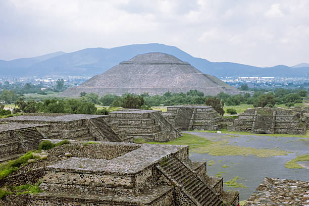San Juan Teotihuacan. The Pyramid of the Sun is the largest building in Teotihuacan, and one of the largest in Mesoamerica