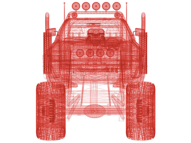 4x4 off-road car model on white background.