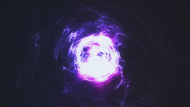 istock Abstract swirl sphere motion background with glowing purple. 2230338216