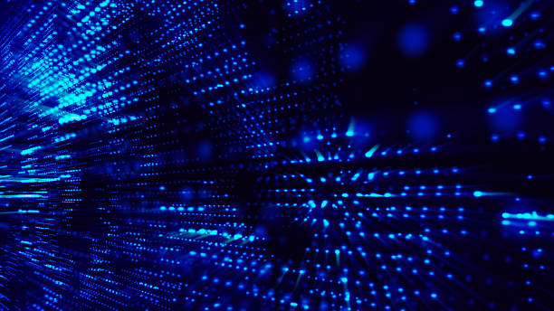 istock Animated Abstract background and Shining Rays of Royal blue Particles designed background 2230338333