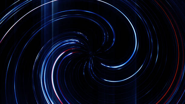 istock Beautiful abstract spiral in a circular hypnotic motion. Glowing streams of light 2230338515