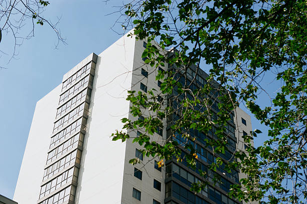 istock Brick Apartment Building with Trees in Saskatchewan 2230342232
