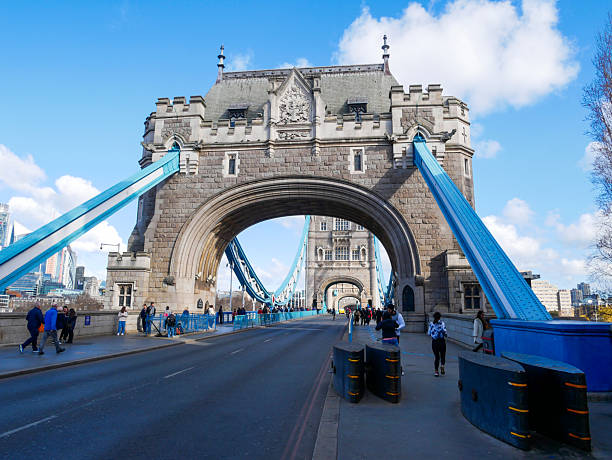 London, England, UK - February 26, 2023.Tower Bridge on a sunny day as in London, England, UK.