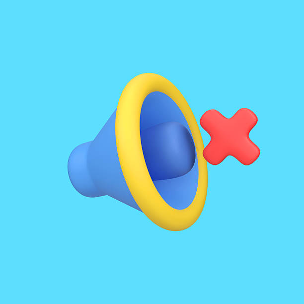 Blue megaphone on green pop art background