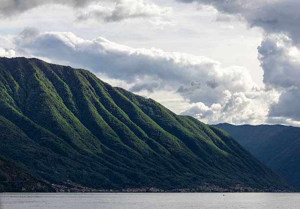 Landscape with Varenna town at Como lake region, Italy