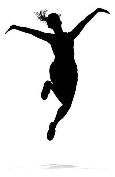 istock Happy Woman Jumping For Joy Silhouette Person 2230384239