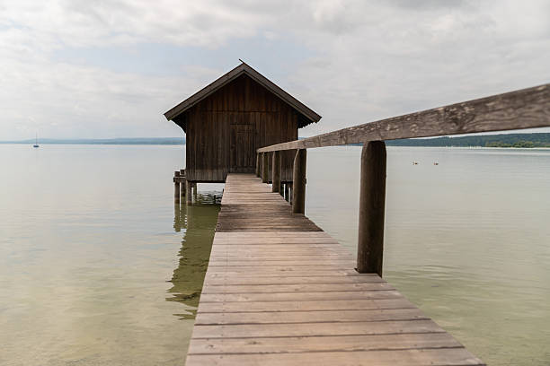 istock boathouse in the lake, Germany 2230395961