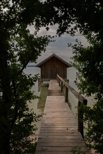 boathouse in the lake, Germany