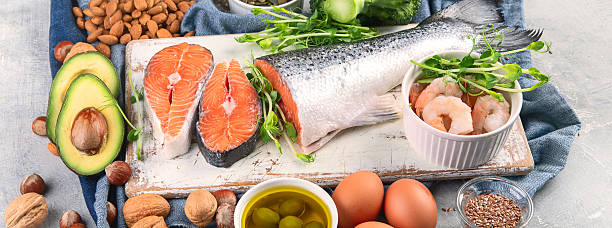 istock Omega-3 fatty acid rich foods. 2230398582