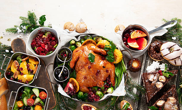 istock Elegant table setting for a festive meal. Christmas dinner. 2230399479