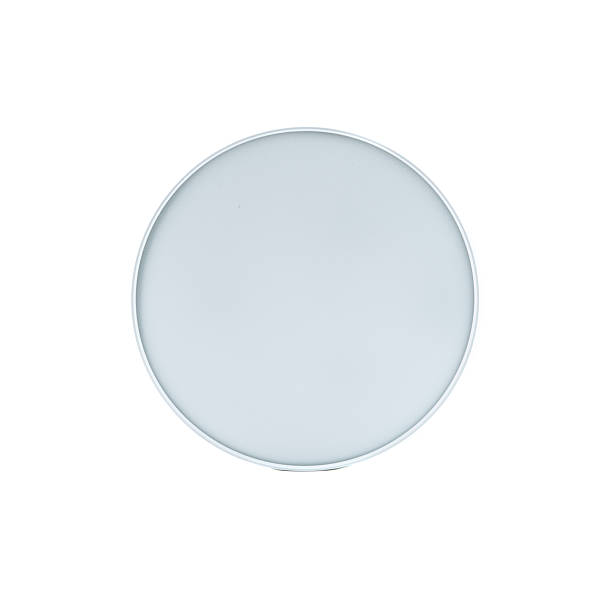 istock Large round LED ceiling light panel with 120 degree beam angle for GX53 lamp, isolated on a white background, modern and minimal home lighting. 2230404988