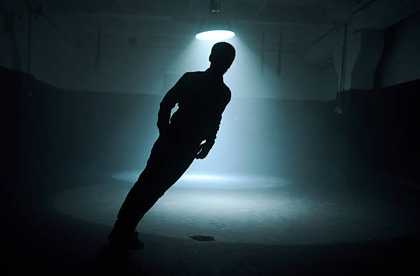 Silhouette Of Slender Man Hip Hop Performer