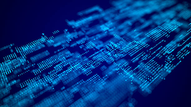 istock Digital blockchain concept. Data storage in separate cells. Abstract background with dots and connection lines. 3D . 2230409013