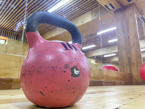 istock Pink Kettlebell in Gym Studio 2230411590
