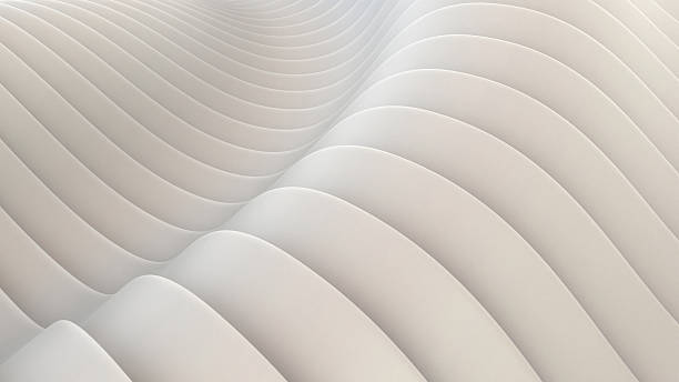 istock White striped pattern background, 3d wavy lines design, abstract minimal white gray background for business presentation. 2230417301