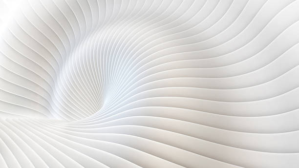 istock White striped pattern background, 3d wavy lines design, abstract minimal white gray background for business presentation. 2230417345