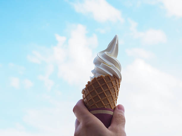 istock Vanilla Flavor Ice Cream in crispy cone 2230418812