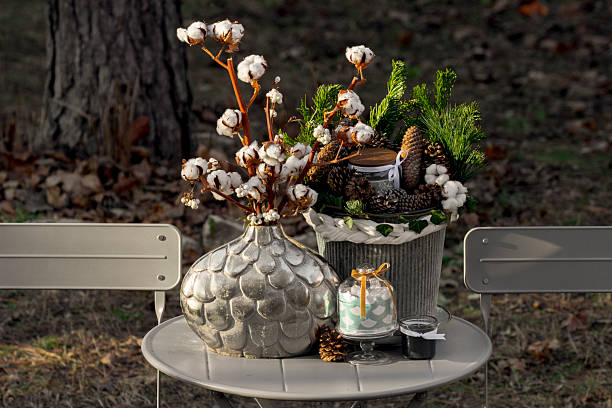 Flower arrangement in the garden